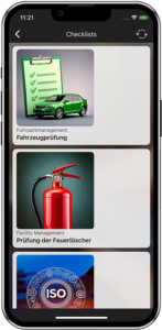 Übersicht verschiedener Checklisten-Templates in der Anvaigo Checklist App